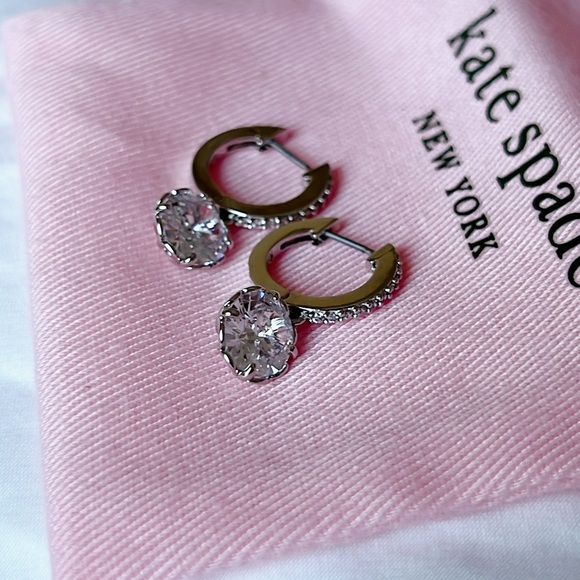 kate spade new york Crystal Huggie Hoop Earrings - Picture 8 of 9
